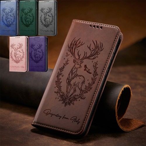 Flip leather phone - case, for