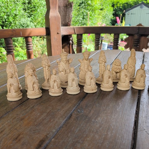 Vintage oriental chess set - vintage,