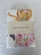 Sanderson Super King Duvet Cover Set Tulipomania Rose Red & Amethyst 100% Cotton