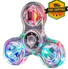Crystal LED Light Fidget Spinner – Glow-in-the-Dark Stress Relief Toy