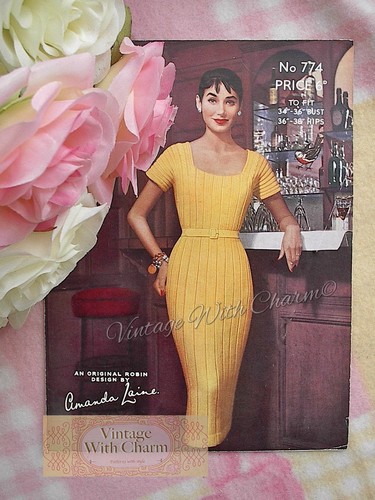 Vintage 1950s knitting pattern - vintage,