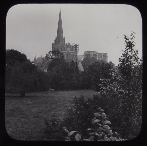 Glass magic lantern slide - magic,