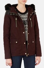 TOPSHOP Borg Lined Parka (size