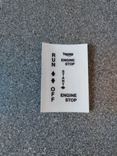 Triumph T160 Trident Decal Handlebar Lucas Switch Electric Start RUN OFF Sticker