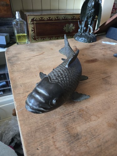 Cast bronze japanese fish - japanese,