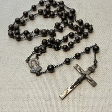 Old sterling silver rosary - old,