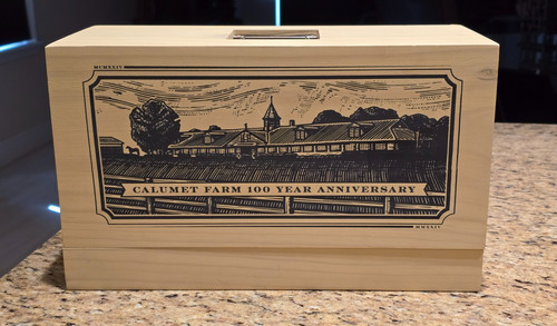 Calumet farm wooden box - calumet,