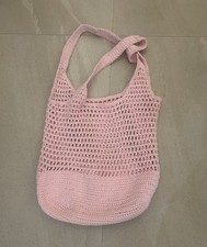Pink Crochet Shoulder Bag /