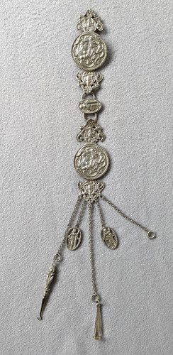 Continental silver chatelaine - silver,