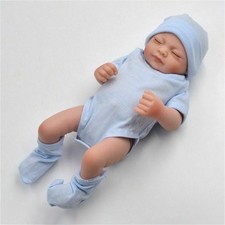 10" Reborn Dolls Lifelike Preemie Girl Doll Full Body Vinyl Silicone Newborn Toy
