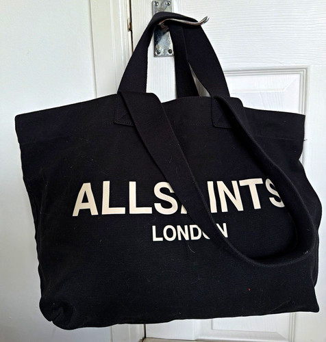 Allsaints black canvas - black, tote