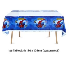 Spiderman tablecloth kids birthday party balloons Spiderman tableware decoration
