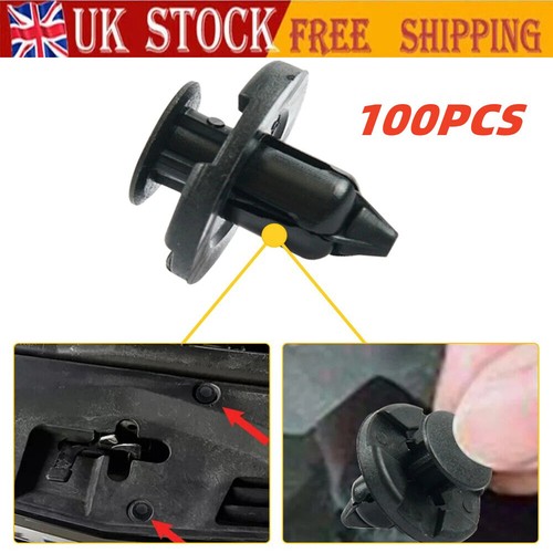100x 8mm plastic rivet trim - 8mm,