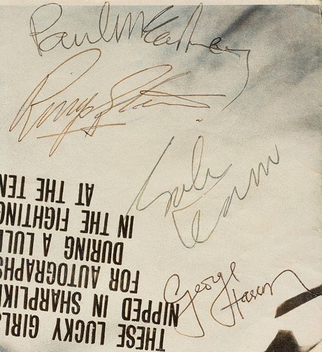 The beatles signed book - page,
