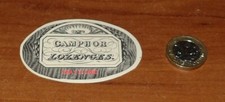 XXXXX RARE  VICTORIAN ANTIQUE CAMPHOR LOZENGES POT LID LABEL  -ONE OFF LISTING