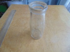 VINTAGE MID-CENTURY 1 PINT GLASS MILK BOTTLE HORNBY & CLARKE, RICHMOND, SURREY.