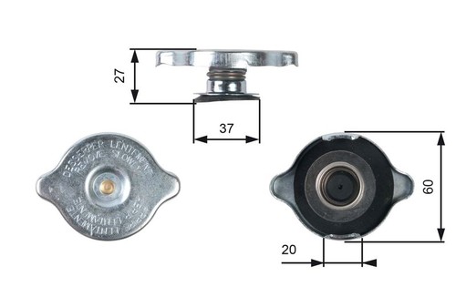 Coolant tank cap - cap, fits