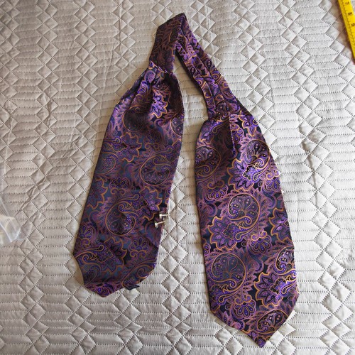 Purple paisley mens cravat and - paisley,