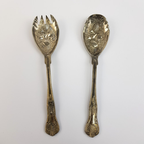 Silver plated serving spoon - plated,