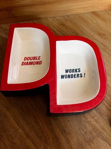 Double diamond ceramic ashtray - diamond,