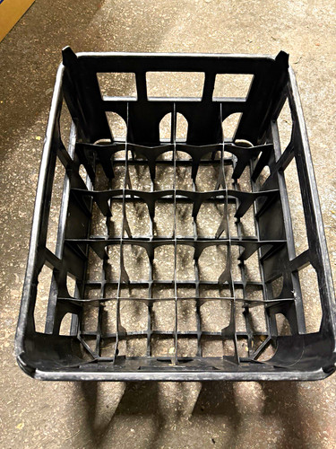 Black hard plastic stackable - hard,