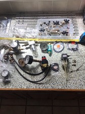 Job lot of pressure gauges, fittings , Pressure reducing  Regulator with Gauge