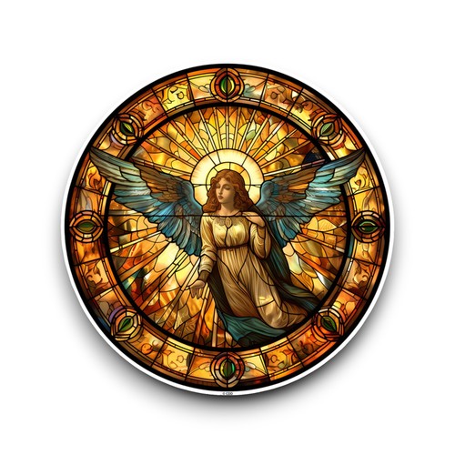 Large religious angel stained - large,