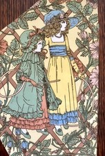 1970 Jonelle Sugar & Spice Cotton Sew On Panel 14cm x 21cm Girls with hoops