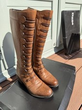 Dune Pixie D Button Detail - Tan Leather Size 4. Calf’s - Slim Fit 