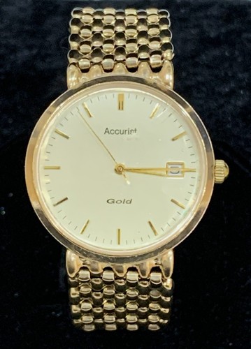 9ct yellow gold mens accurist