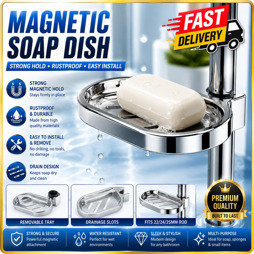 Adjustable shower rail soap - adjustable,