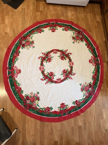 Vtg christmas cotton poly - christmas,