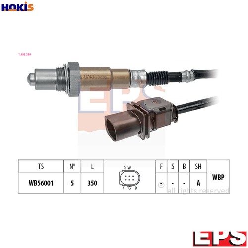 Lambda sensor 998 389 for - 1.998.389,