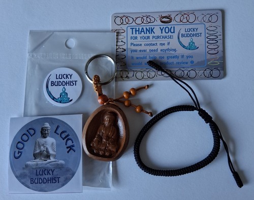 Buddha wooden keyring - , and