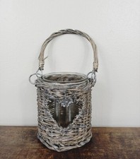 Woven Wicker Heart Lantern