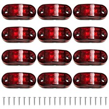 12X 12v-24v Red Led Side Tail