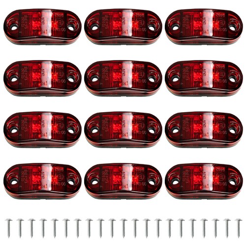 12x 12v 24v red led - side, tail
