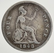 1848 Victoria Groat Four-Pence