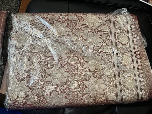 Indian sari maroon listing - sari,