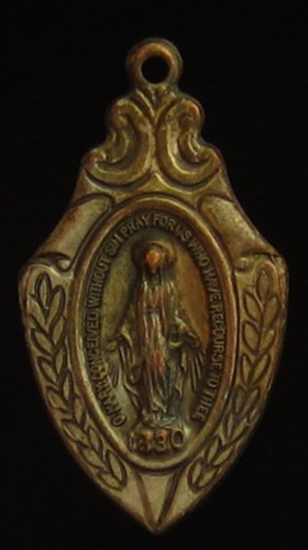 Vintage mary medal religious - mary,
