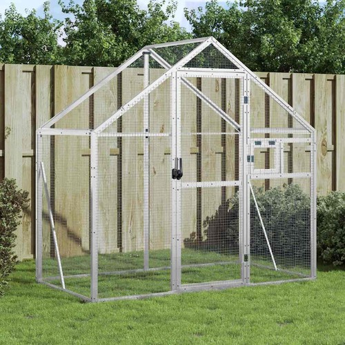 Aviary silver 179x100x185 - silver, cm