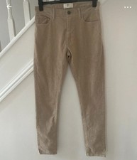 M&S Stone Beige Cord Trousers 30 Waist 33 Leg