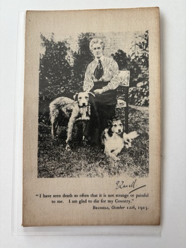 Ww1 silk postcard nurse - silk, edith