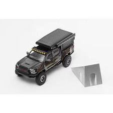 Ks076-531 1/64 Toyota Tacoma Trd Pro 2022 Camper Van Black/Art Diecast Mini Car