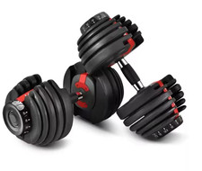 Adjustable Dumbbells 24kg Set Home Gym Hand Weights Exercise Fitness Training
