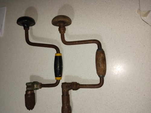 Vintage carpentry hand braces - vintage, braces.