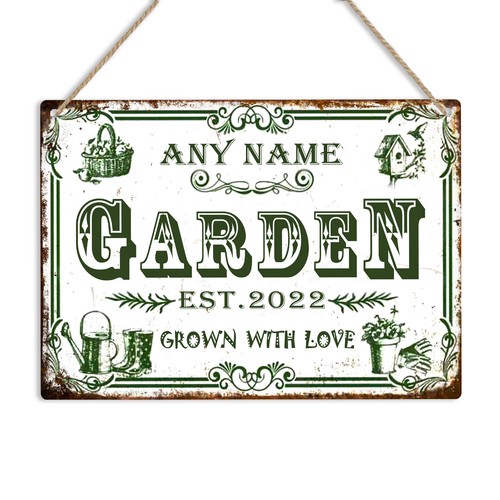 Garden personalised vintage - personalised,