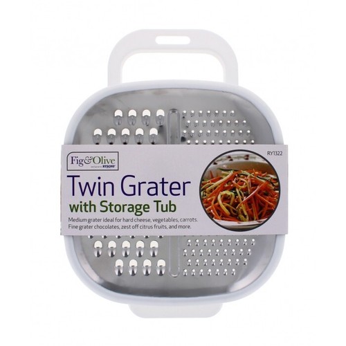 Twin grater with storage - storage, tub
