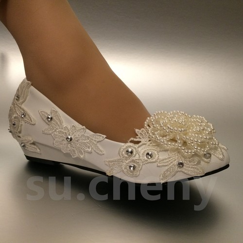 Cheny wedge pearl - wedge, white