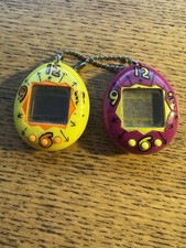 Bandai Tamagotchi 1997 Vintage Original (Pair in  Yellow And Purple)